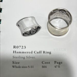 Silpada Hammered Cuff Ring